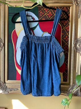 Gap Denim Tie-Back Babydoll Tank Top (medium)